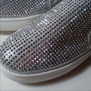 Size 9 Silver Loafers Slipons Sneaker